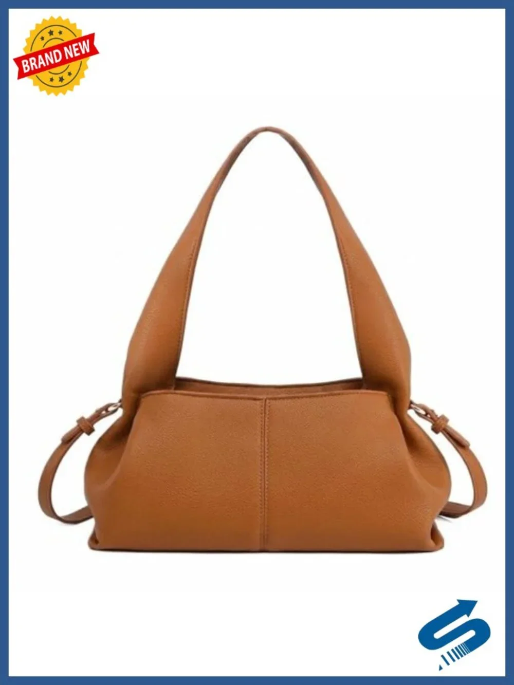 Vegan Leather Hobo Dumpling Handbag for Women Lightweight with Zipper Pockets